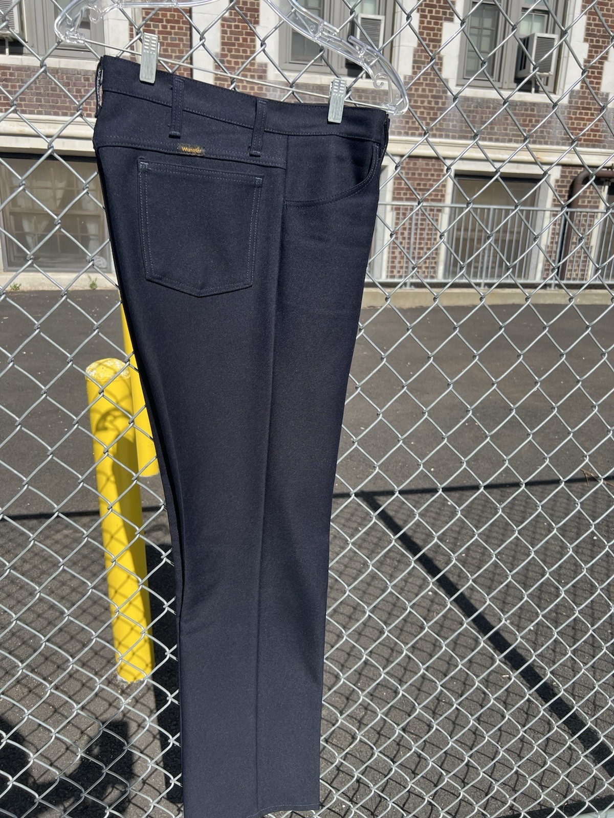 Wrangler Wrancher Dress Pants Men, Navy Blue, Polyester, Western Style 35×34