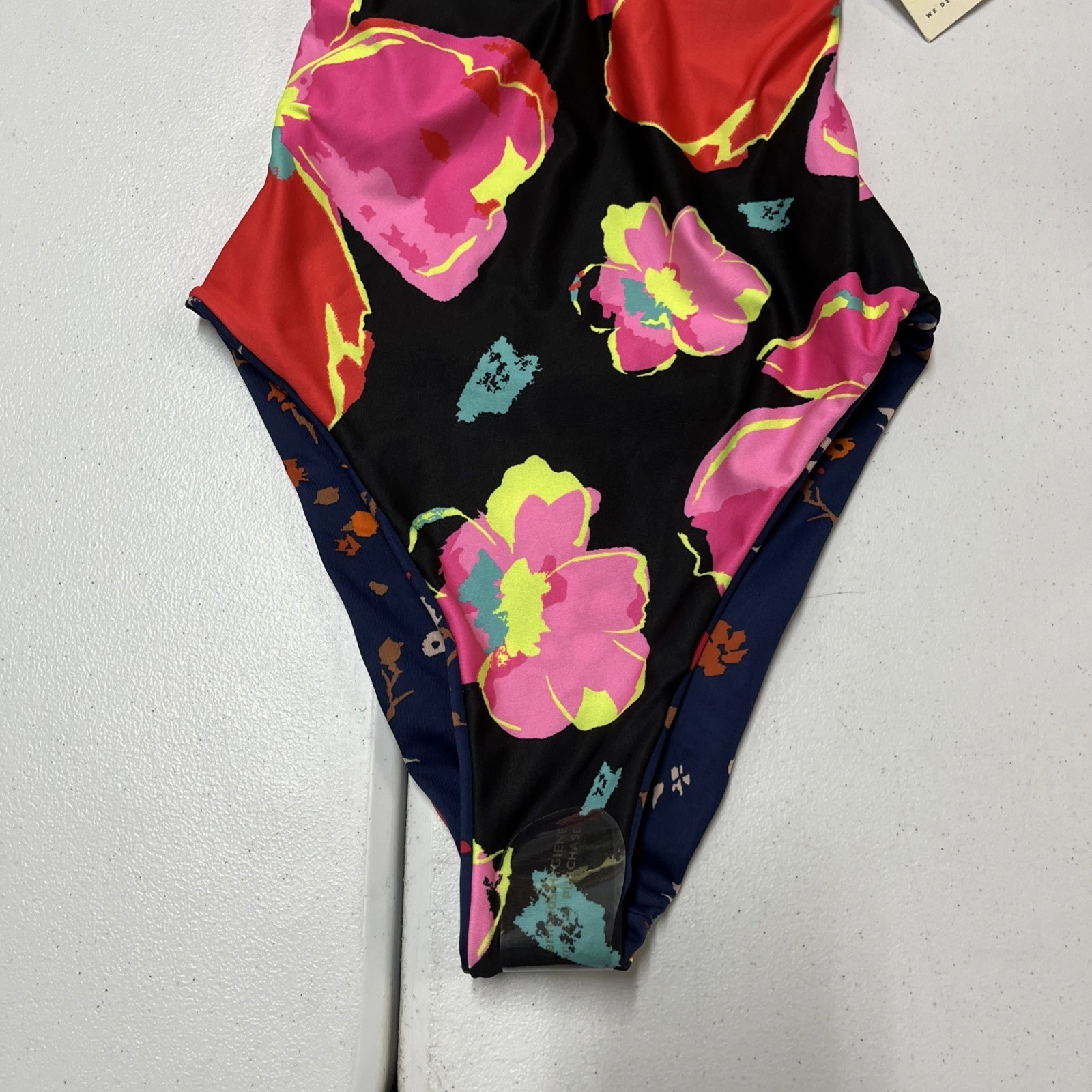 Maaji Swimsuit Floral Reversible One Piece Size S Strappy Back Beach Vacation