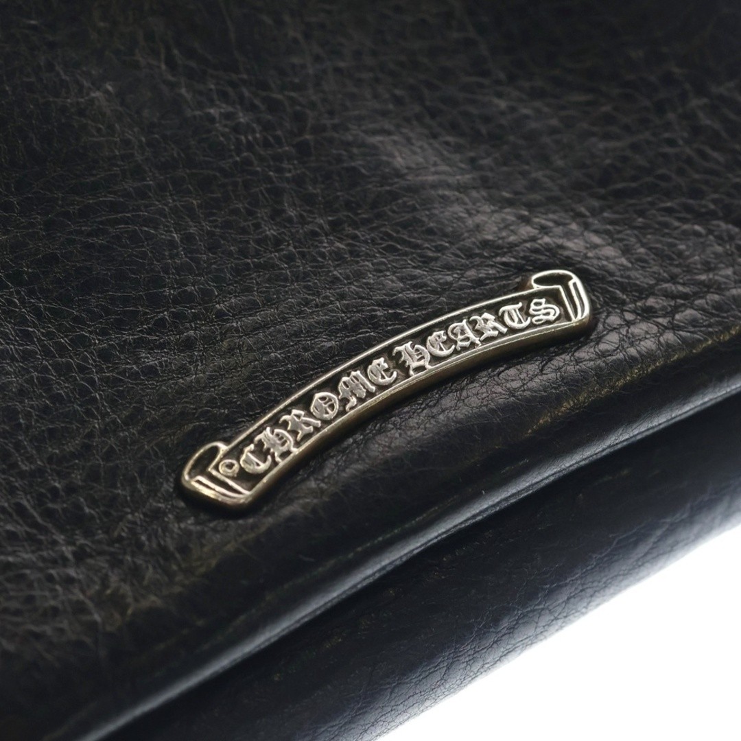 Chrome Hearts Big Spoon Crossbutton Leather Wallet Black Used 91b4d22b7c44f7f482