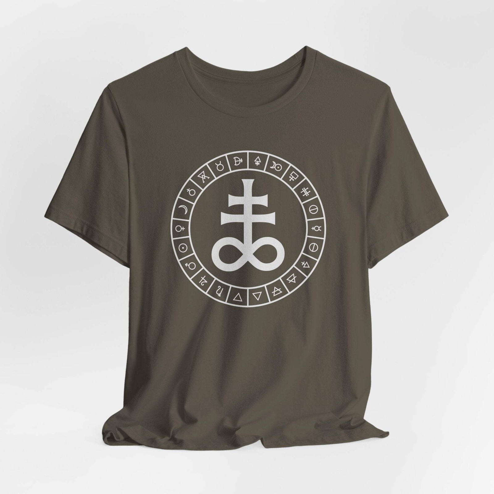 Leviathan Cross Alchemical Occult T-Shirt | Brimstone Symbol Tee Shirt Design
