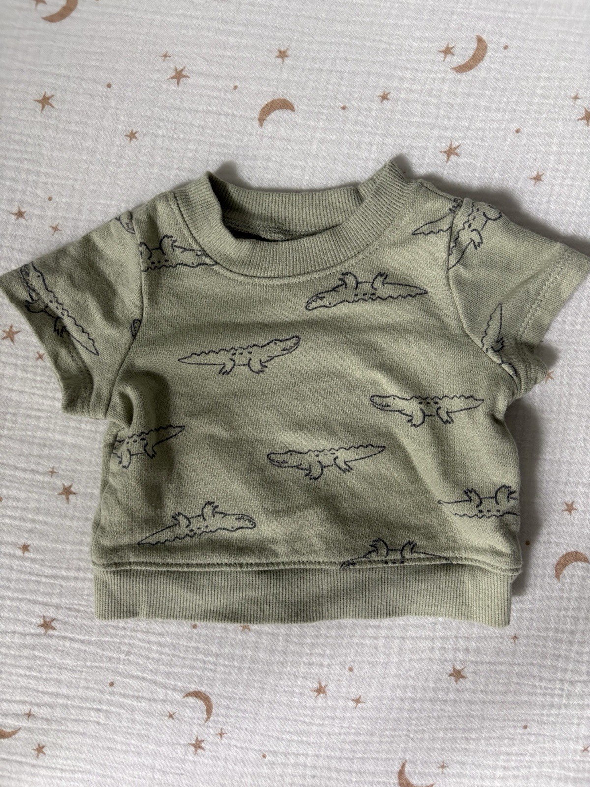 Carter’s Preemie Green Overall And Long sleeved Crewneck Dinosaur Outfit NWOT