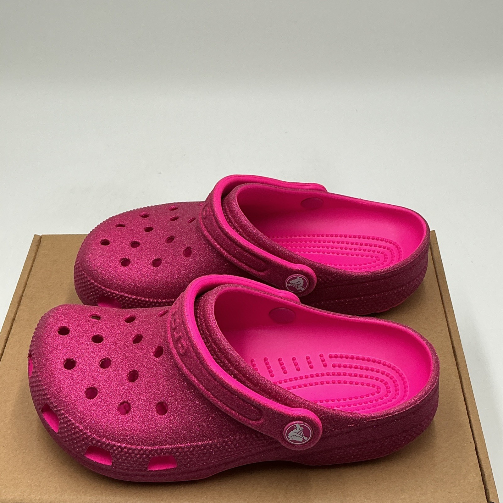 Crocs Classic Clogs Unisex US M4/W6 M Pink Glitter Comfort Casual Shoes Eby3705
