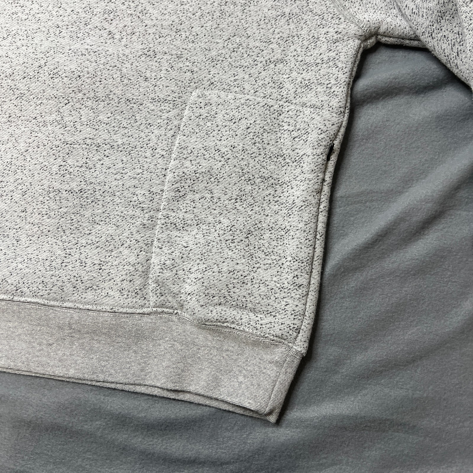 Taylor Stitch Sweatshirt Men Medium Gray Heather Fleece Lined Ribbed Hum & Cuff