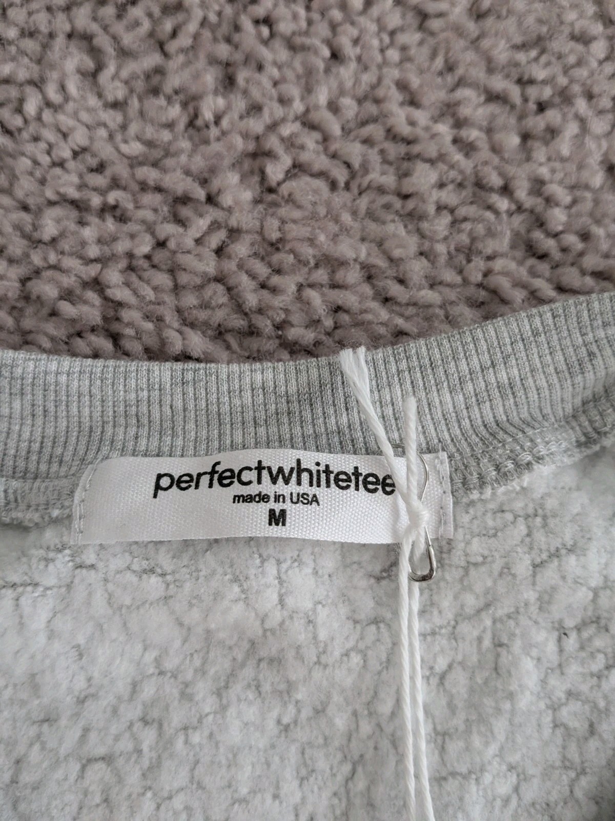 Perfect White Tee Lennon Fleece Crew Sweatshirt Women’s Medium Gray NWT