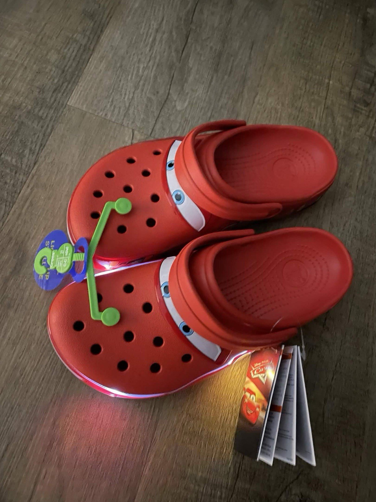 Crocs Lightning McQueen Light Up Clog Shoes Size 11m/13w