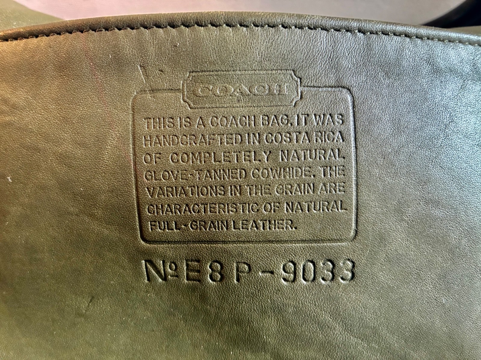 Vintage Coach Ergo 9033 in Loden / Olive Green