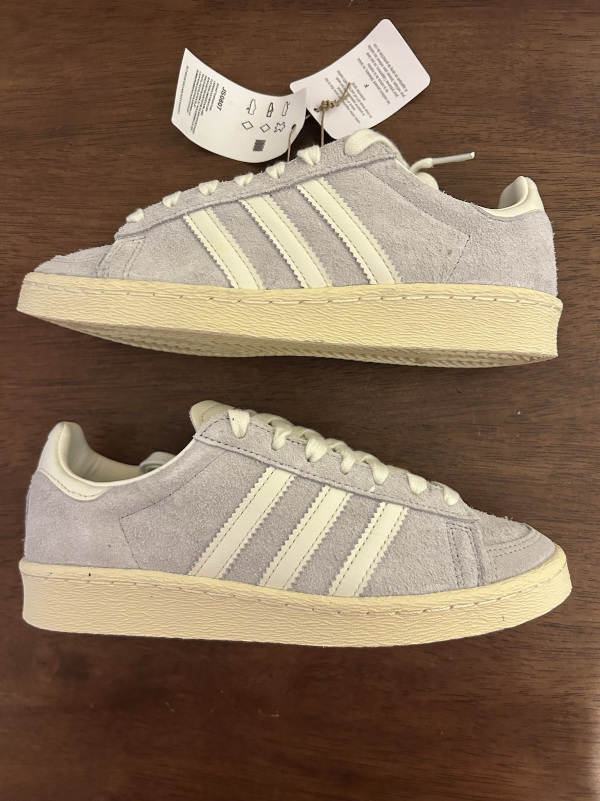 NEW ADIDAS JABBAR LO M 4.5/ W 5.5 Grey/Ivory/Vanilla JS0807 Sneakers Shoes