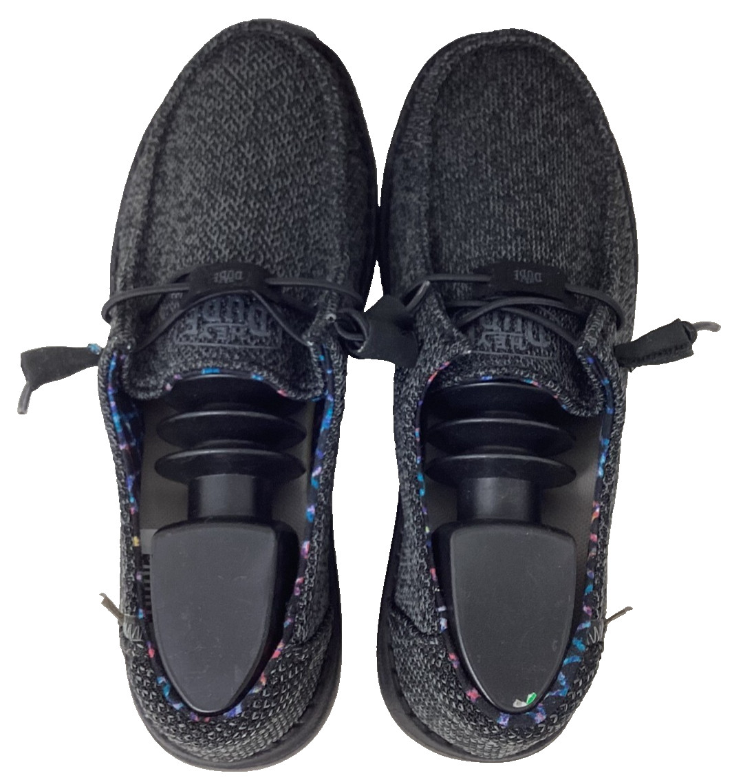 Hey Dude Women’s Wendy Sox Micro Slip On Comfort Shoes Total Black Size:7 110M
