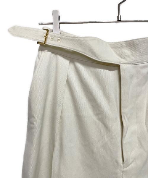 CULLNI Wool Chino Wide 1-Tuck Gurkha Pants ivory 22-AW-004B