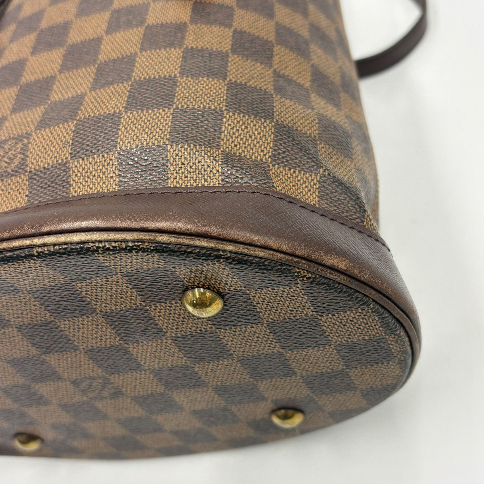 Auth LOUIS VUITTON Damier Ebene Marais Tote Bag Handbag N42240 2Y6311