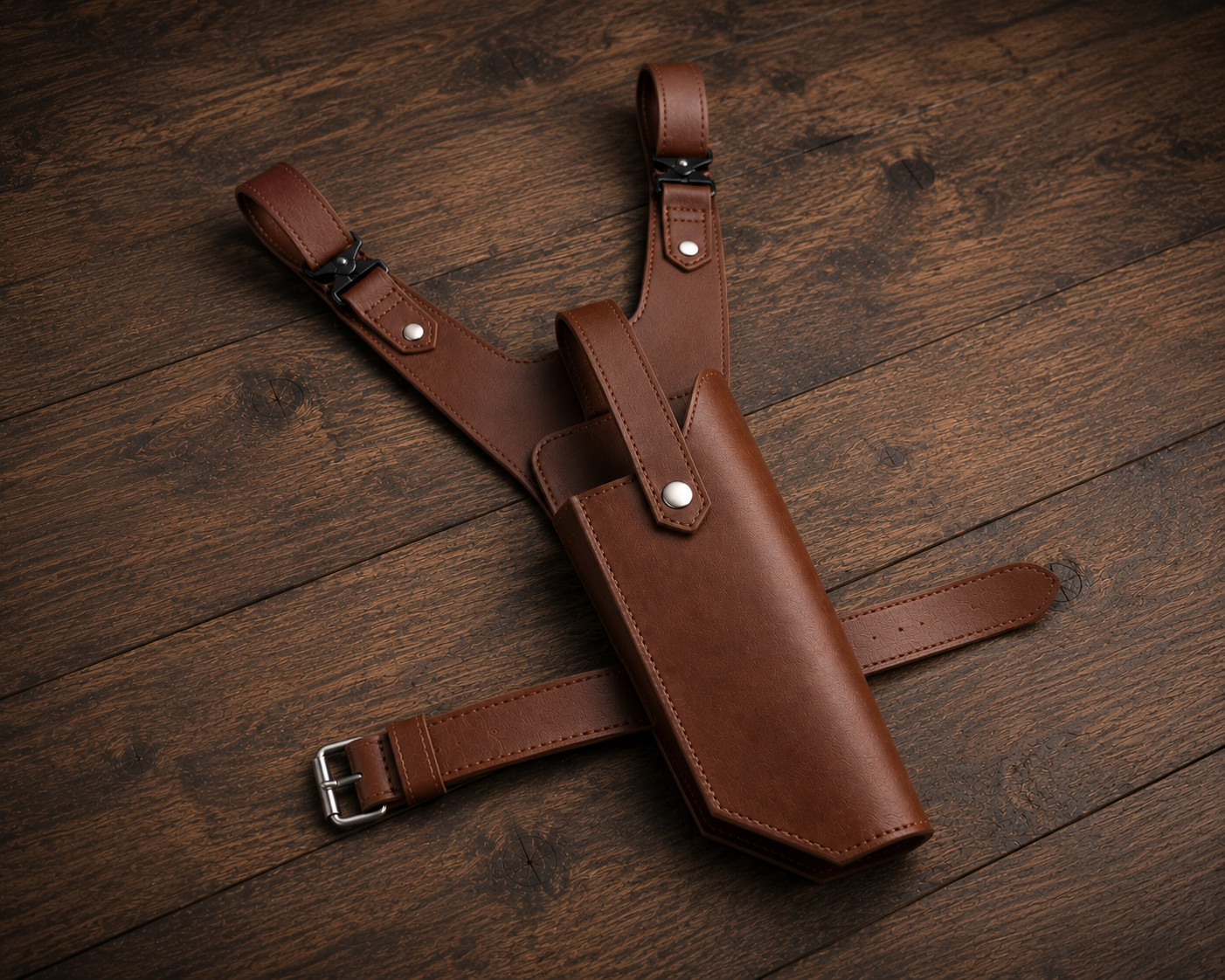 Genuine Leather Sci-Fi Drop Leg Holster Belt Mounted Thigh Holster Handmade