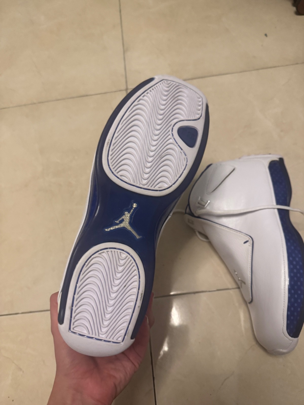 Size 10 – Air Jordan 18 Retro 2018 White Sport Royal