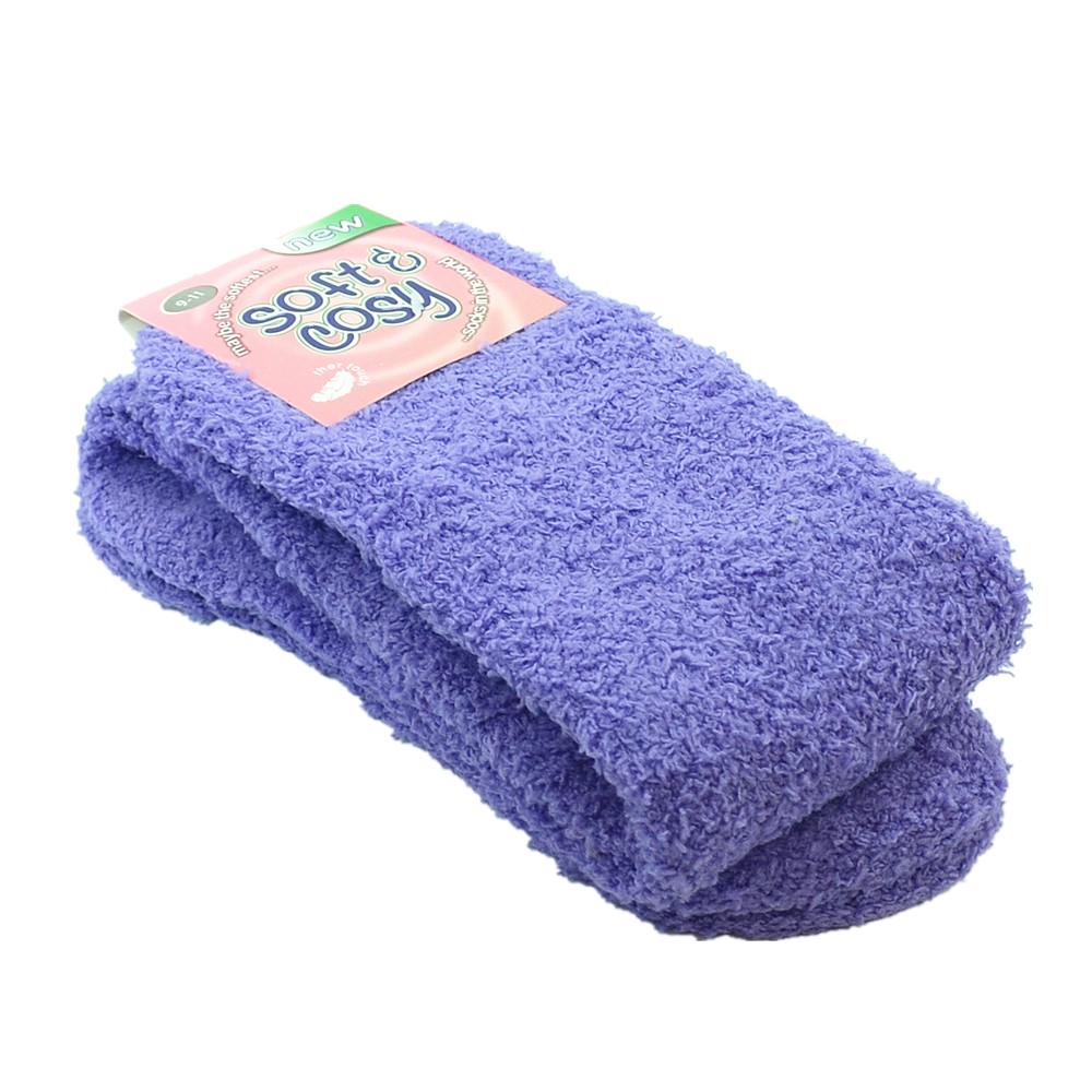 4~12pairs Women Solid Winter Socks Cozy Fuzzy Slipper Long Fleece Knee High Lot