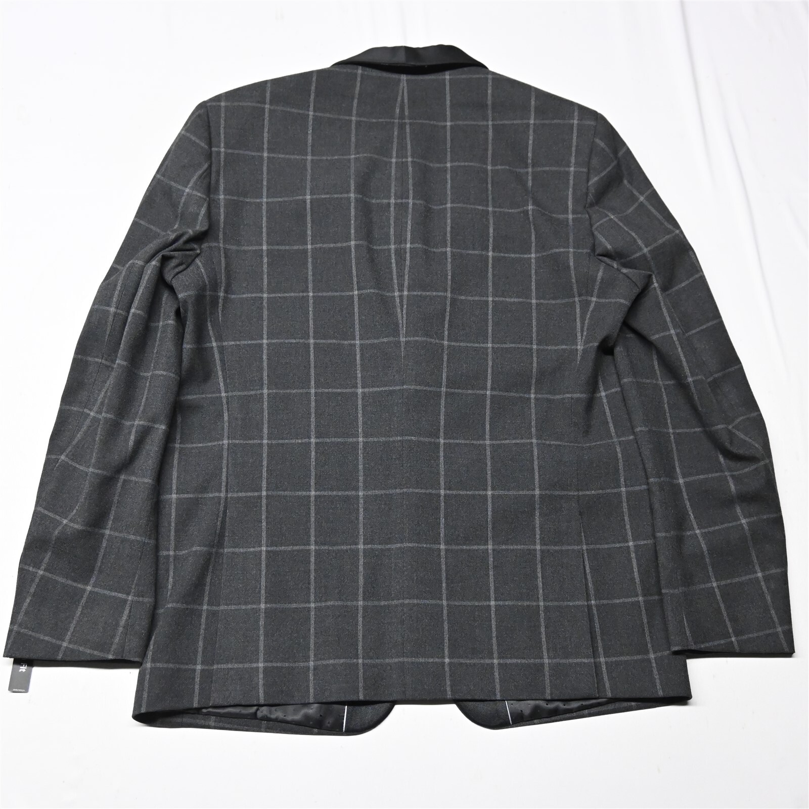 NEW Murano Large Gray Windowpane Slim Fit Mens Jacket Tuxedo Tux Smoking Coat