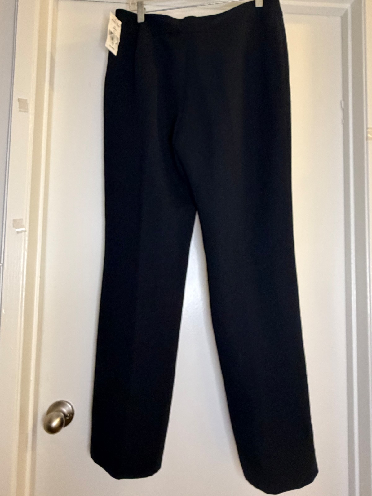 NWT Tahari Arthur S. Levine Black Trousers Size 12 Straight Leg Dress Pants