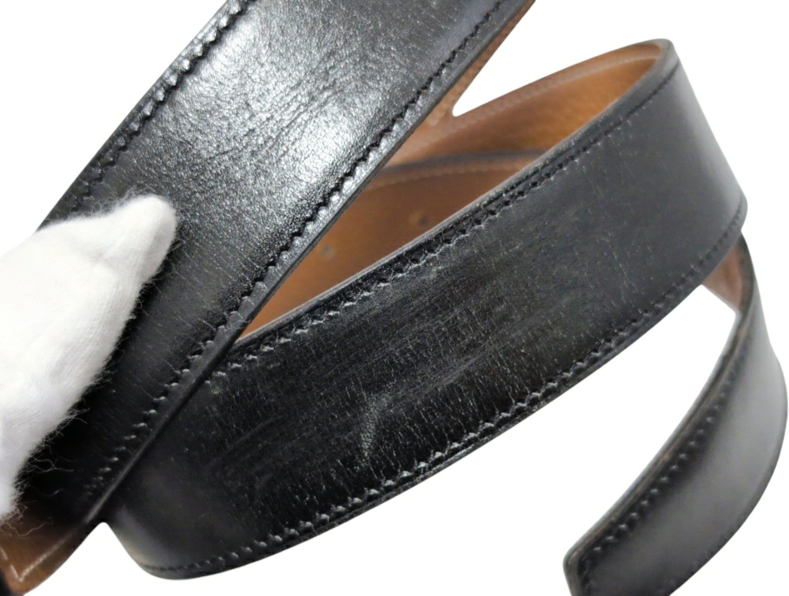 Authentic Hermes Belt Only Replacement Genuine Constance 40×1.3 in Black Brown