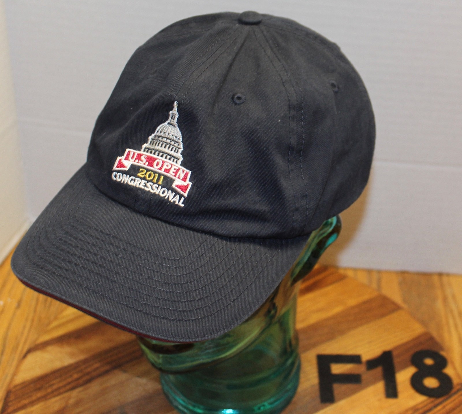 2011 CONGRESSIONAL U.S. OPEN GOLF HAT BLUE EMBROIDERED STRAPBACK ADJUSTABLE F18