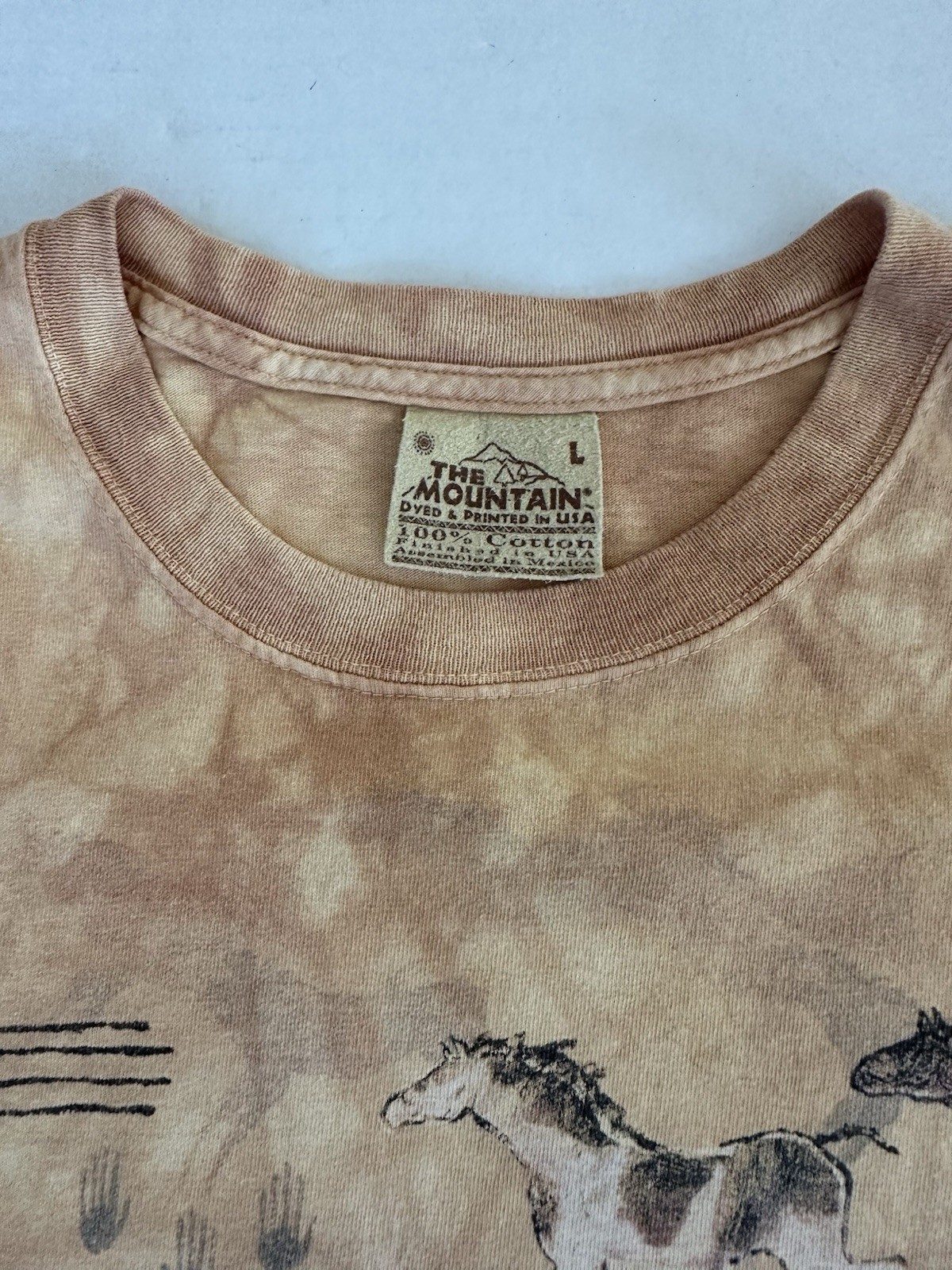 Vtg The Mountain Horse T-Shirt Ginny Hogan Southwest Tie Dye Men’s Size Lrg 2002