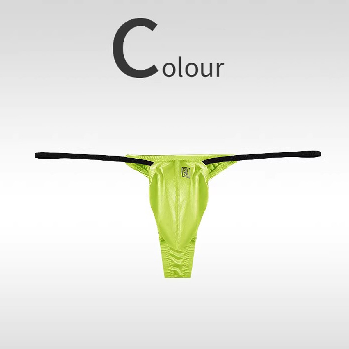 Men Sexy Oil Ice Silk Underwear Low-Waist Thong String Breifs Quick-Dry Panties