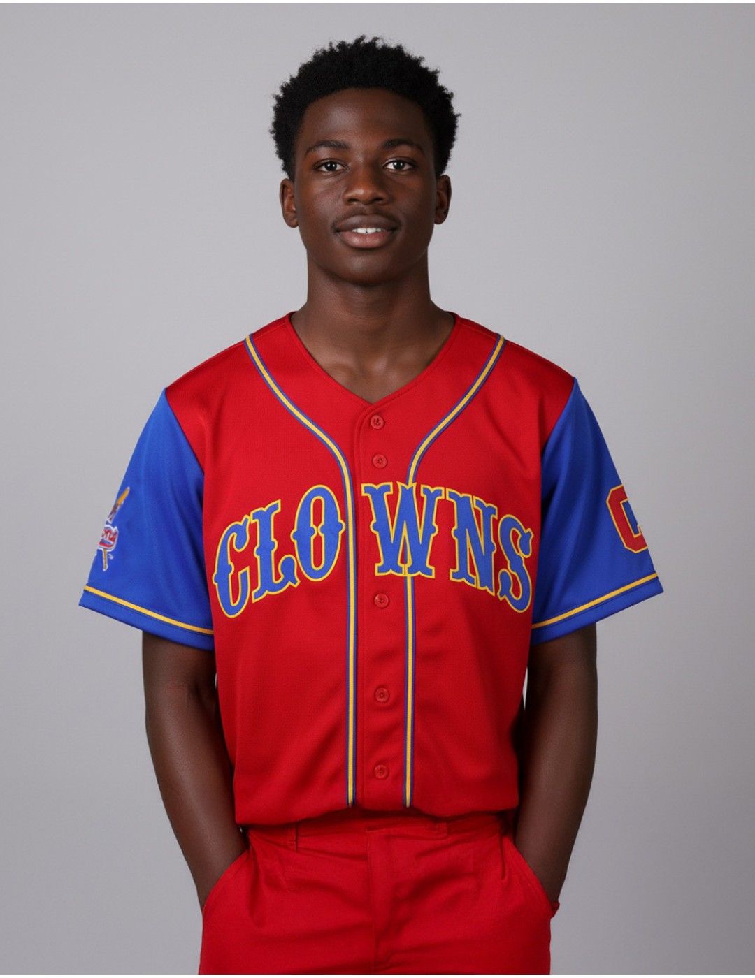 NLBM Negro Leagues M5 Baseball Jersey Indianapolis Clowns Red