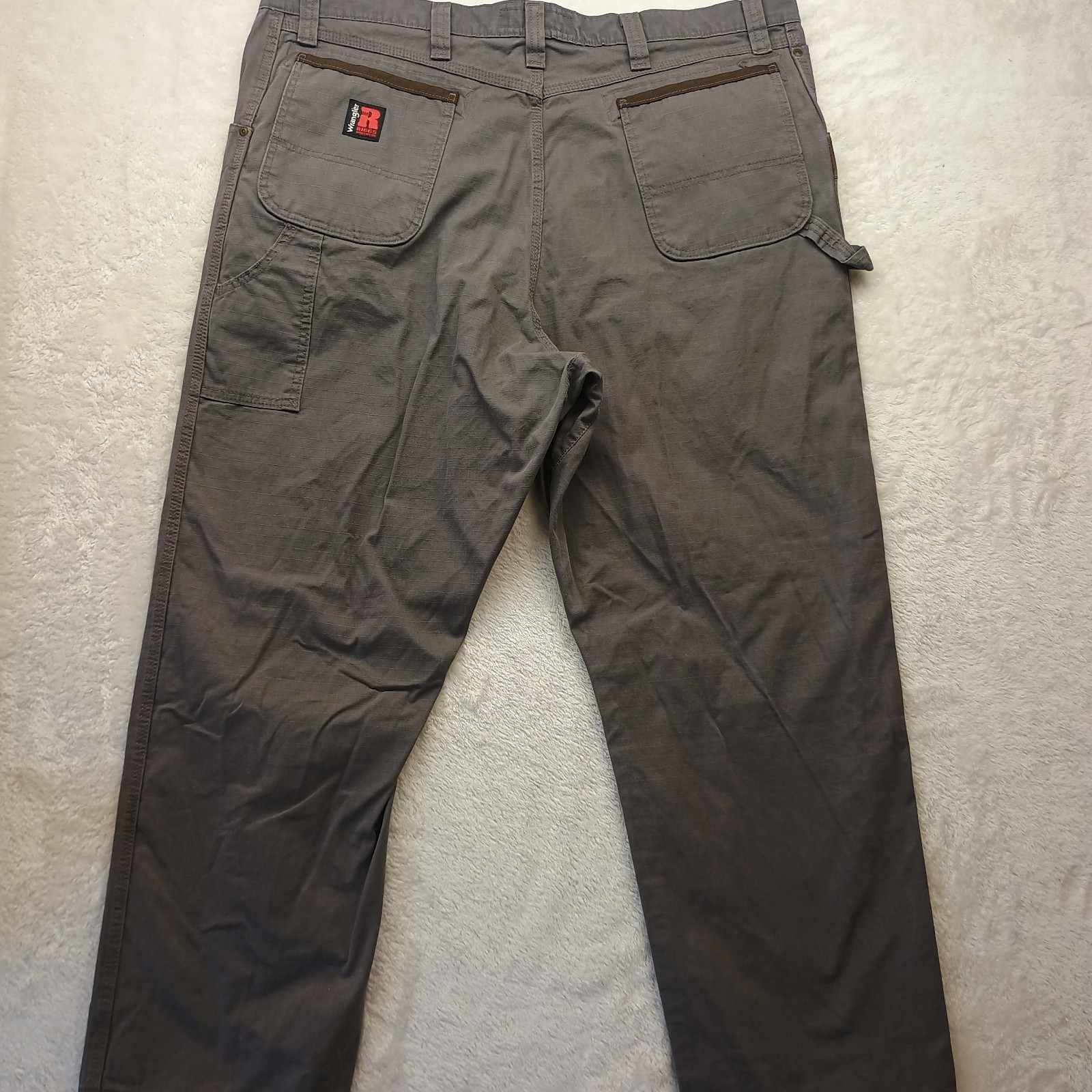Wrangler Riggs Workwear Ripstop Pants Men’s 46×30 Gray Relaxed 103W020ST