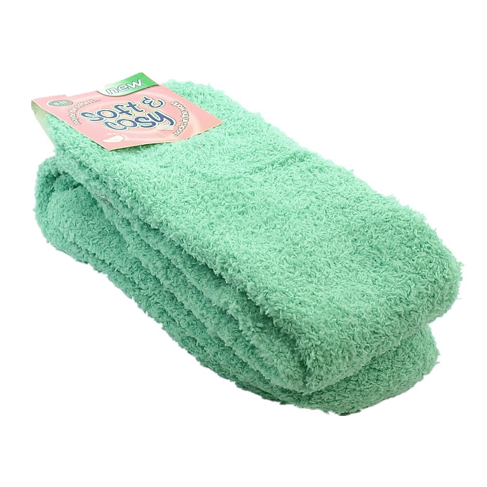 4~12pairs Women Solid Winter Socks Cozy Fuzzy Slipper Long Fleece Knee High Lot