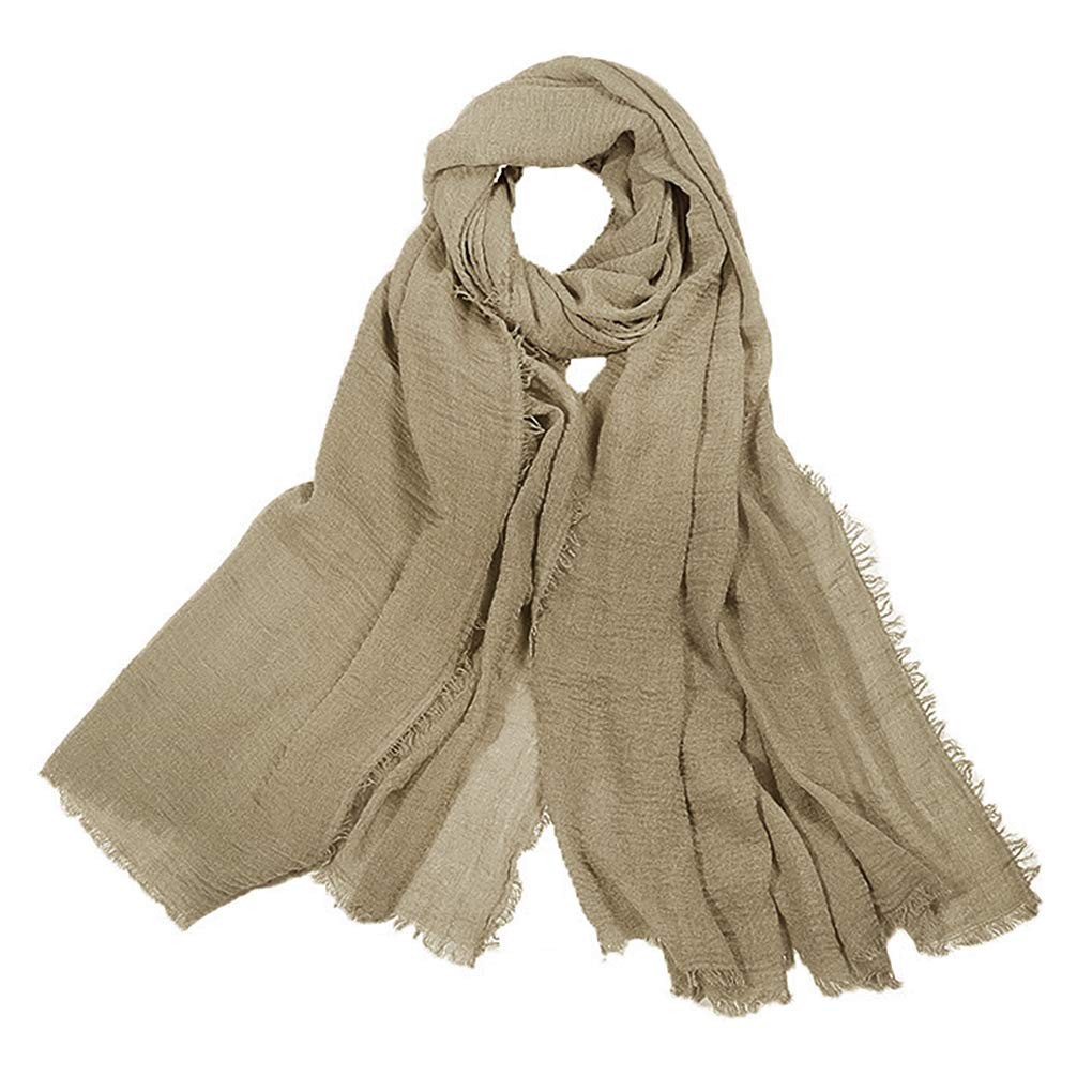 Women Soft Cotton Linen Scarf Wrap Shawl For Any Season Fashion Long Head