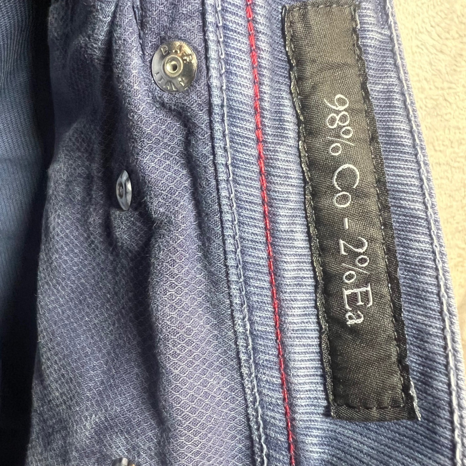 Kiton Napoli Mens 35 Corduroy Pants Blue Made in Italy Fine Wale Trousers