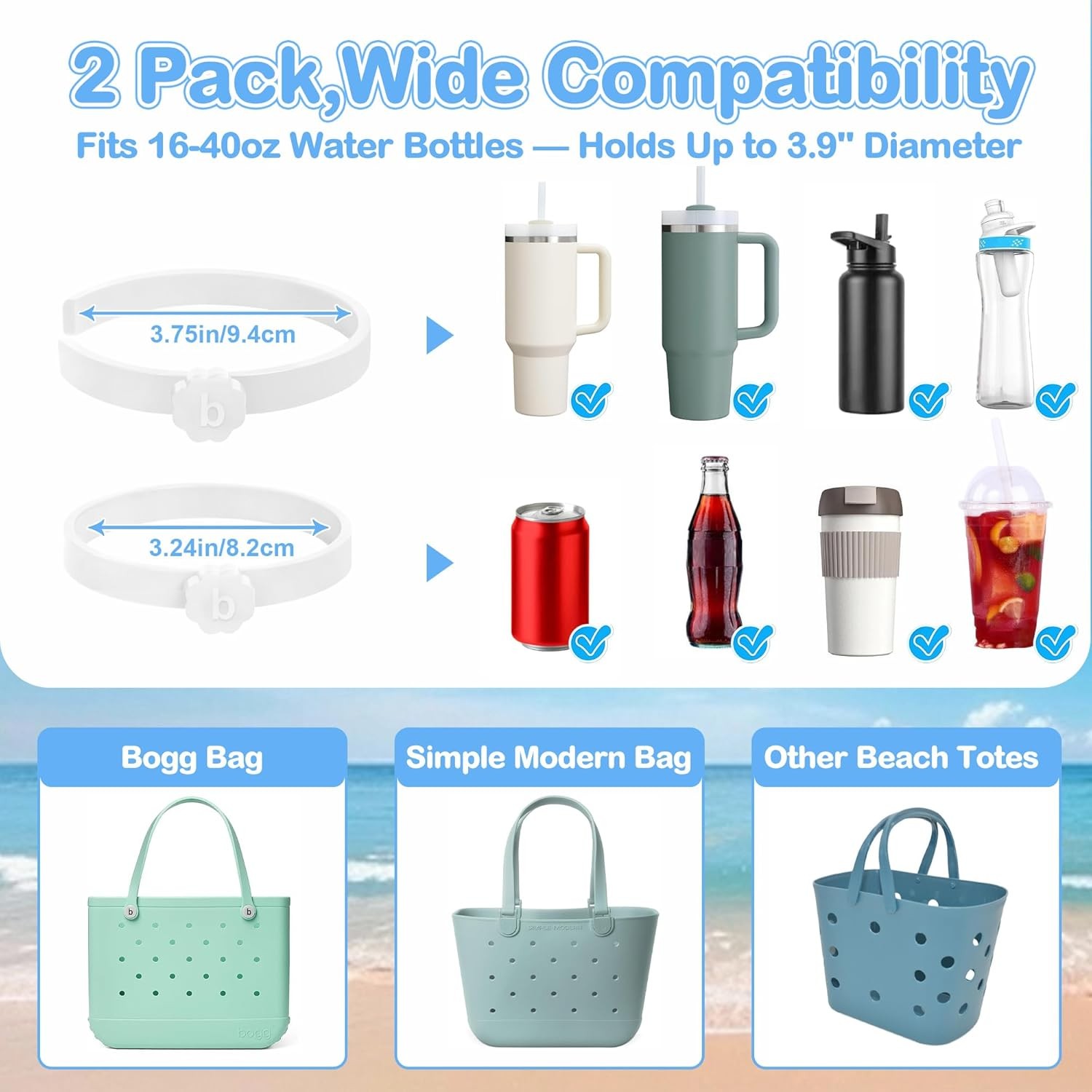 Cup Holder for Bogg Bag – Compatible with Stanley 30oz/40oz Tumblers, Adjustab