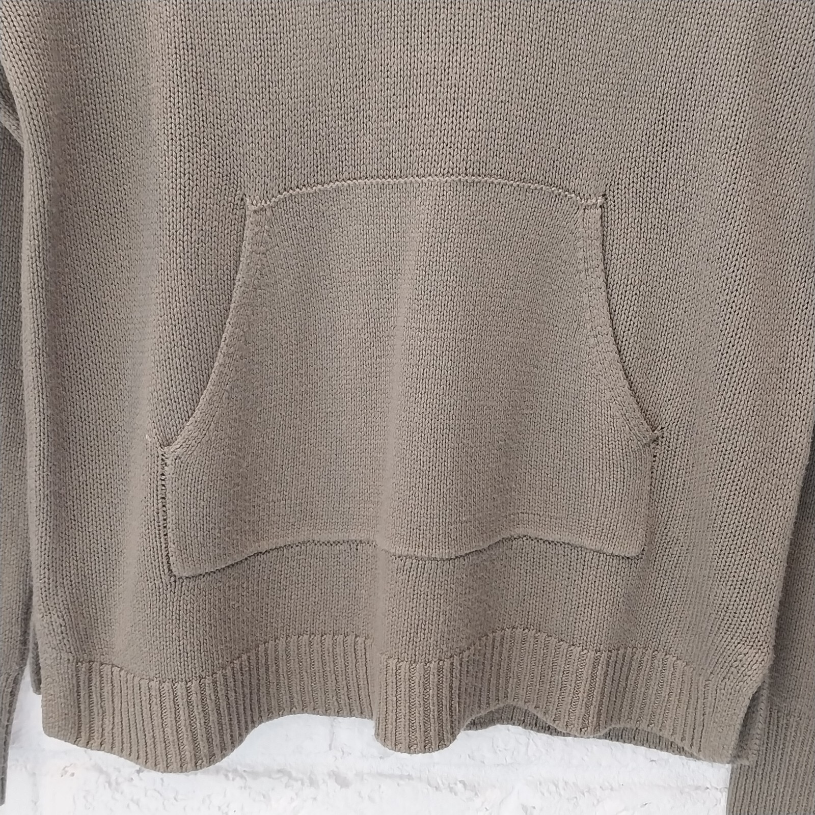 MARLED Hooded Pullover Sweater Womens S Olive Green Long Sleeve Kangaroo Pocket