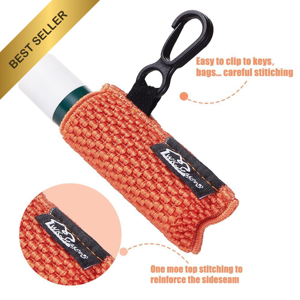 WK IEASON Lip Balm Holder Keychain 3PCS Elastic Gloss Sleeves Multicolor Bundle