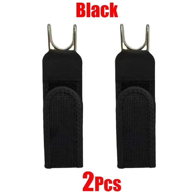 2PCS Tactical Metal Hook Elastic Belt Buckle-Less Invisible Waist Belt Closure