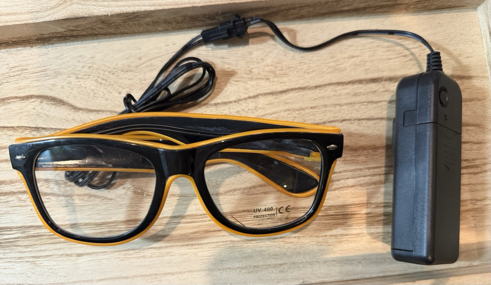 LED Glasses Light Up Glasses with 4 Modes 2 Pairs (Blue & Yellow) – A0041