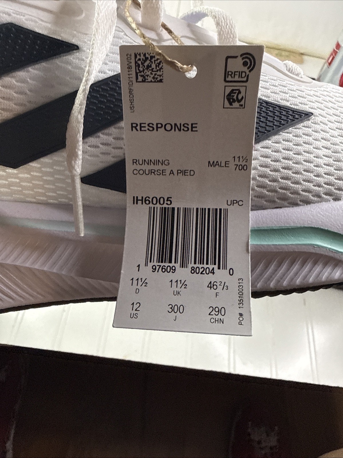 Size 12 – Adidas Response White Aurora Ink