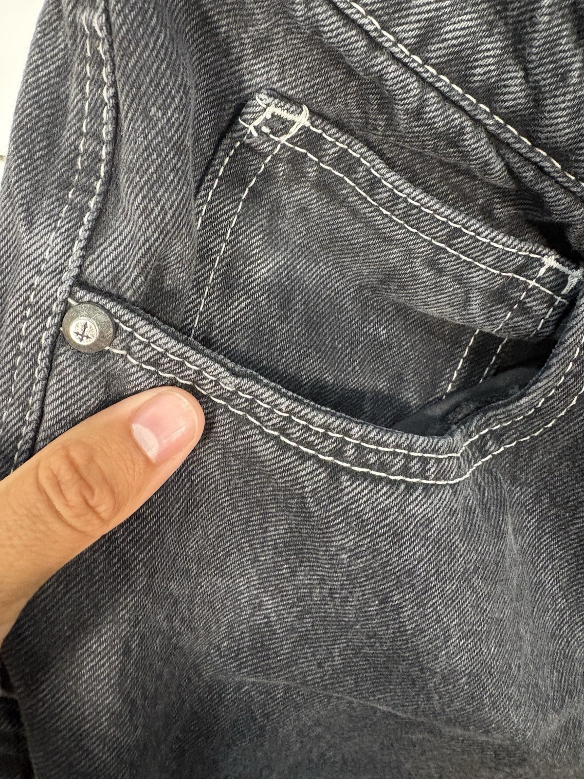 Ninth Hall Japanese Style Embroidery On Ambush Jeans, Size 33 Black Jeans