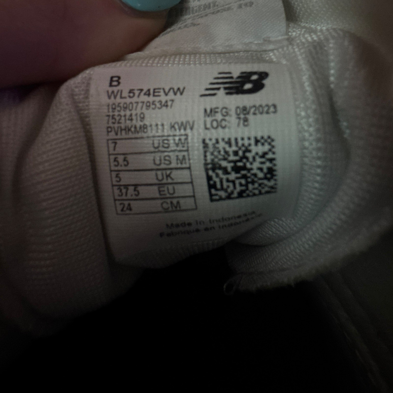 New Balance 574 Women’s Nimbus Cloud/White Mesh Suede Low Top Sneakers WL574EVW