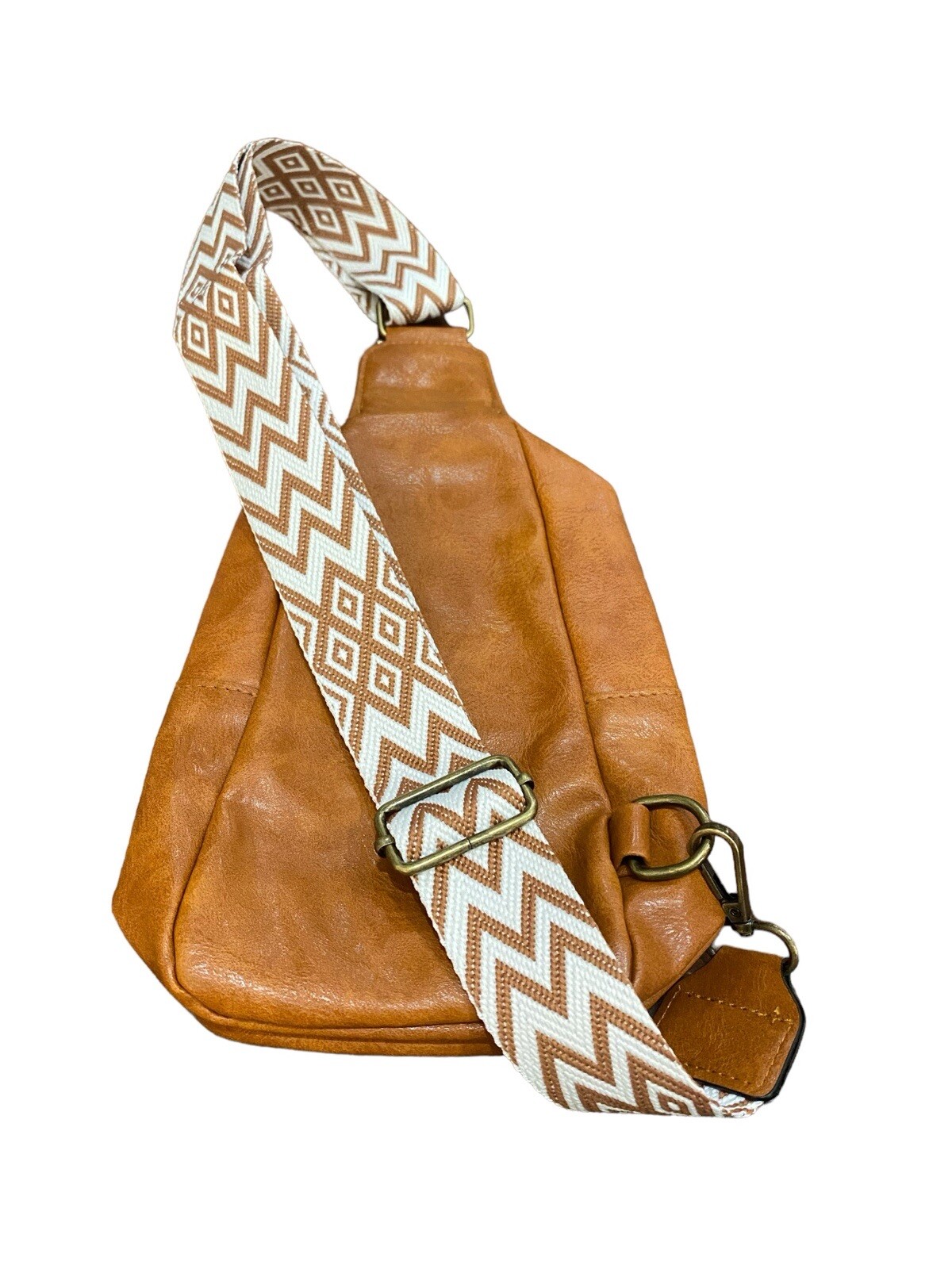 Crossbody Bag Purse Vegan Leather Shoulder Chest Adjust Guitar Strap Haibolan