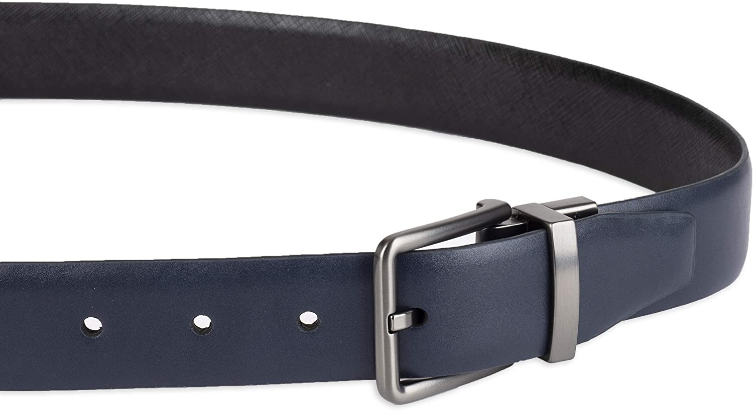 Calvin Klein Men’s 32mm Reversible Dress Belt Blue/Black Size XL(42-44)