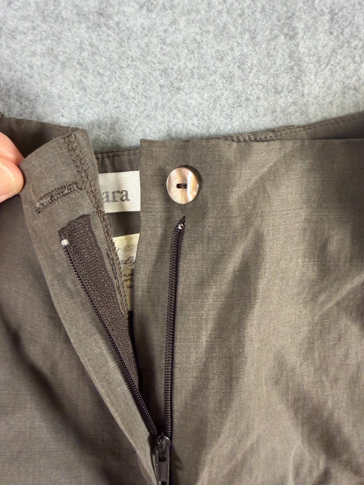 Max Mara Italian Linen/Silk Cuffed Wide Leg Capris, Sz 10, Hand Stitched SKU 168