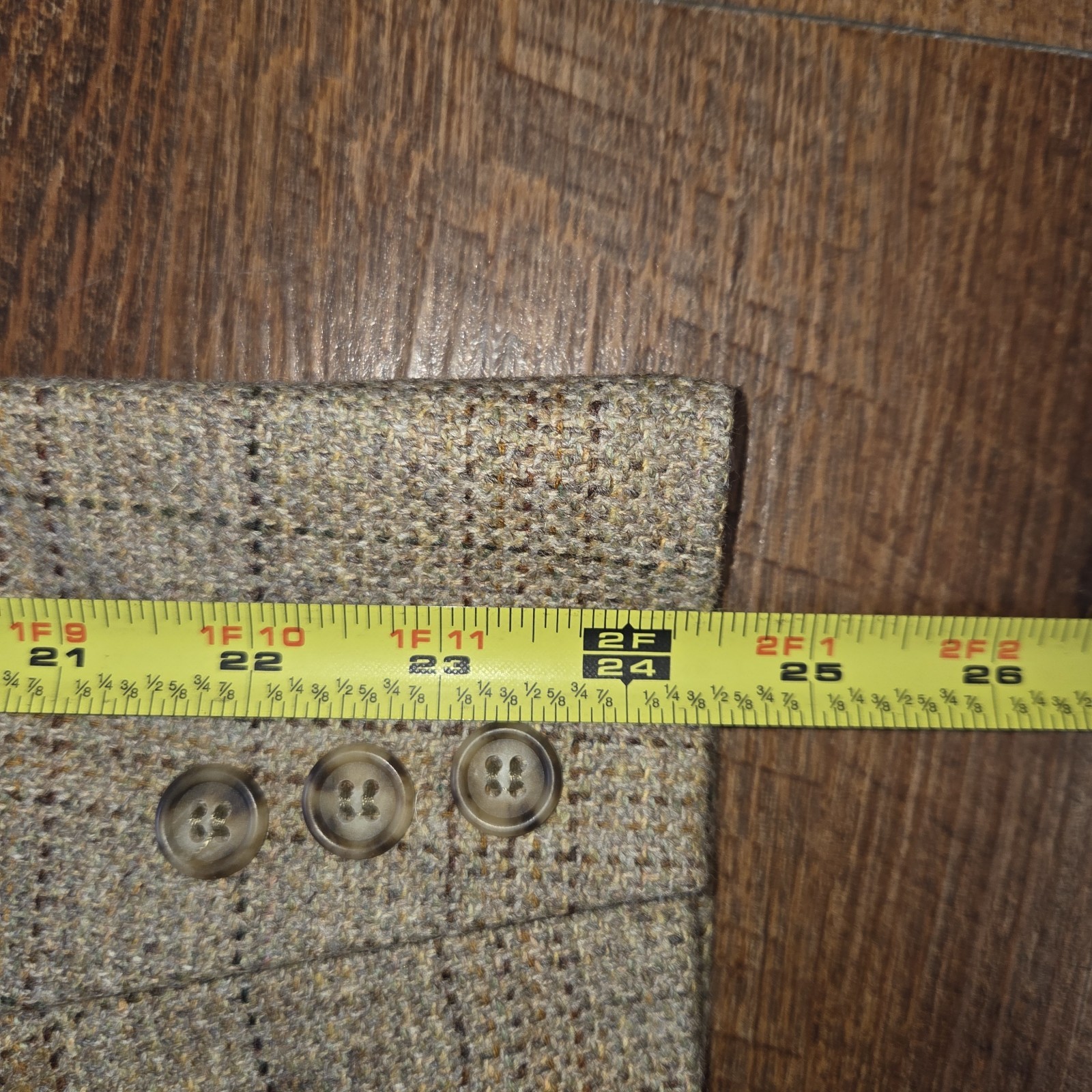 VTG Talbots Blazer 100% Italian Wool Tweed Earthy Neutrals Plaid Sz 16 Preppy