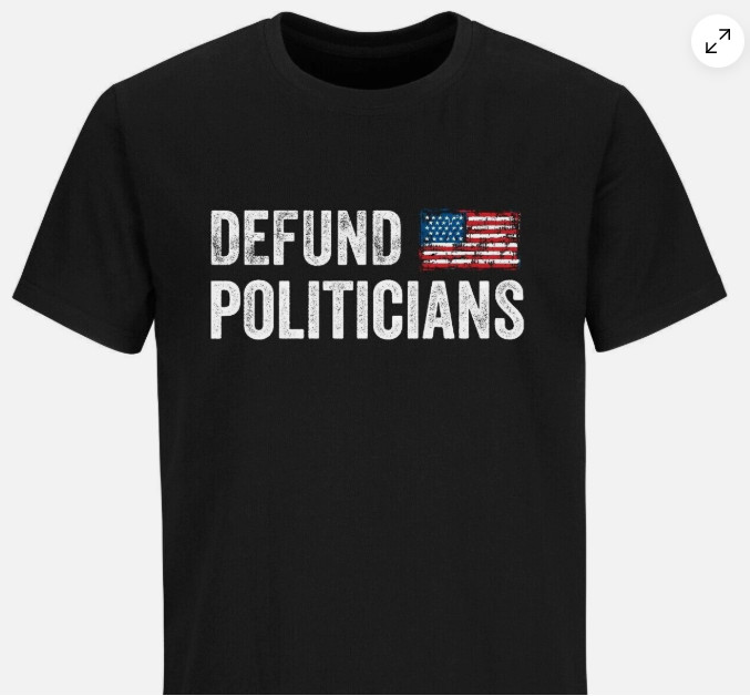 Defund Politicians Libertarian Tshirt Funny Political T-shirt Patriotic T Shirt
