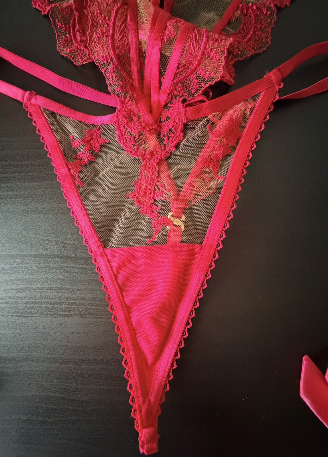 New Honey Birdette Madison Raspberry Bodysuit Playsuit Size Small