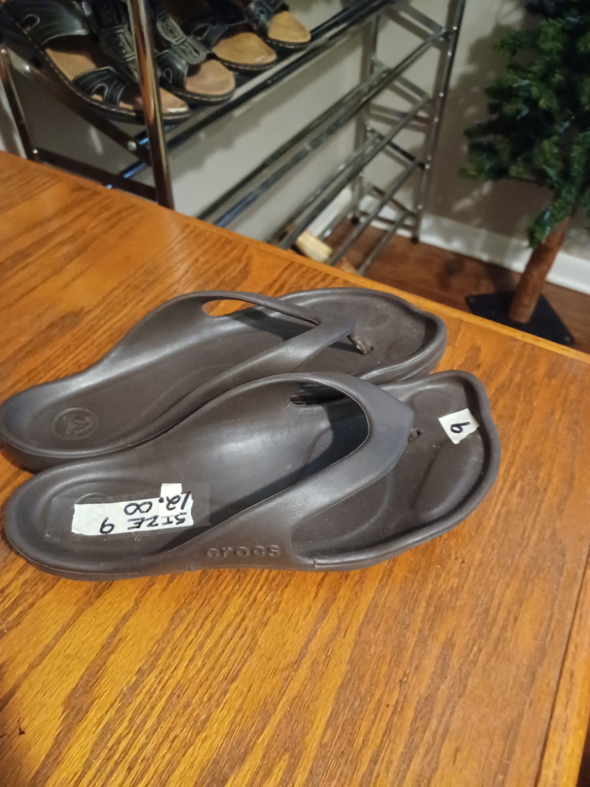 Womens Black Crocs Sandals size 9M