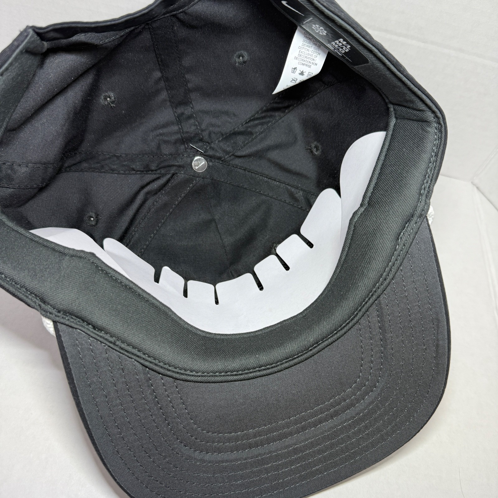 Nike Pro Golf Training M/L Unstructured Strapback Rope Hat #IB8543-010 Black Cap
