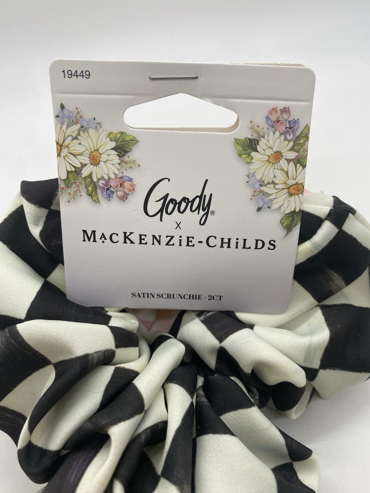 Goody x MacKenzie-Childs Scrunchie Set Hair Accessories, Black, White & Pink