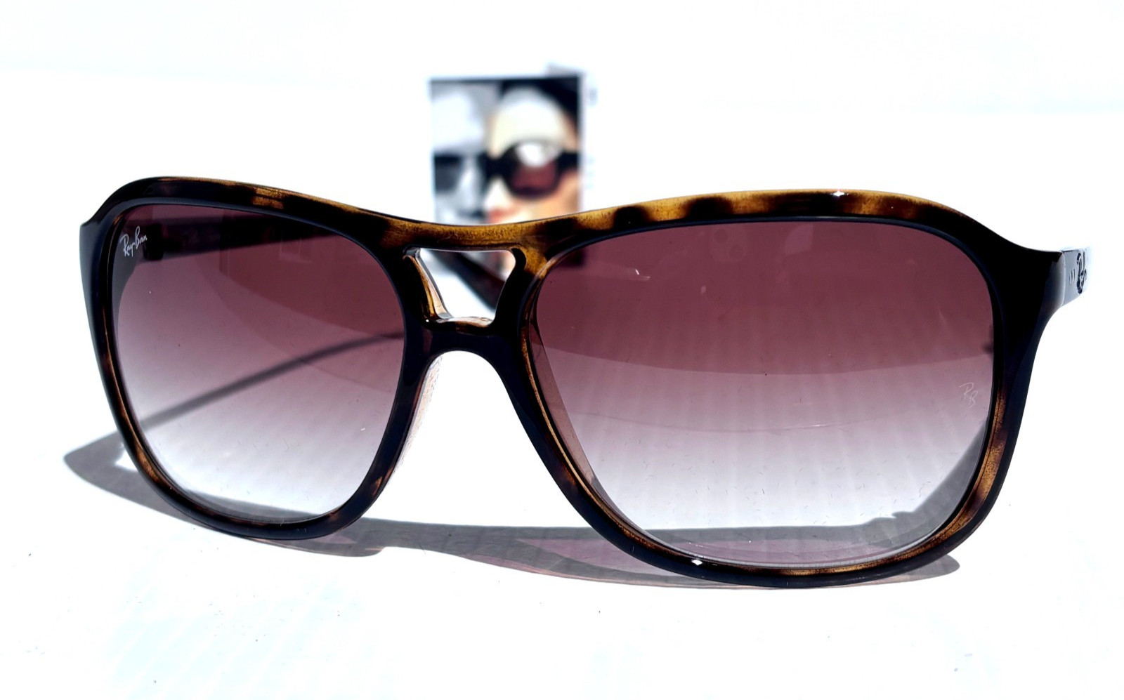 Ray Ban CATS 4000 Light Havana GRADIENT Crystal Brown Sunglass RB 4128 710/51