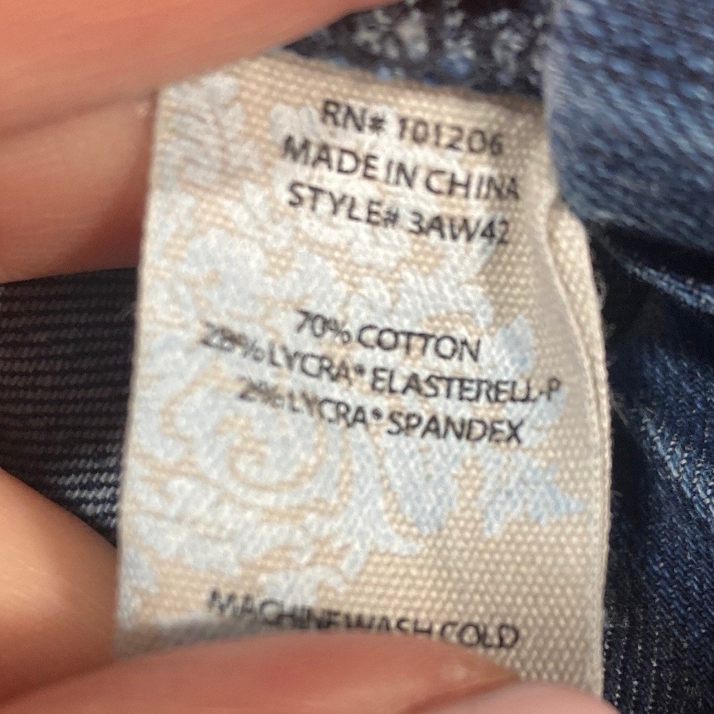 Soft Surroundings Blue Pull On Denim Leggings Jeggings Petite Medium 3AW42