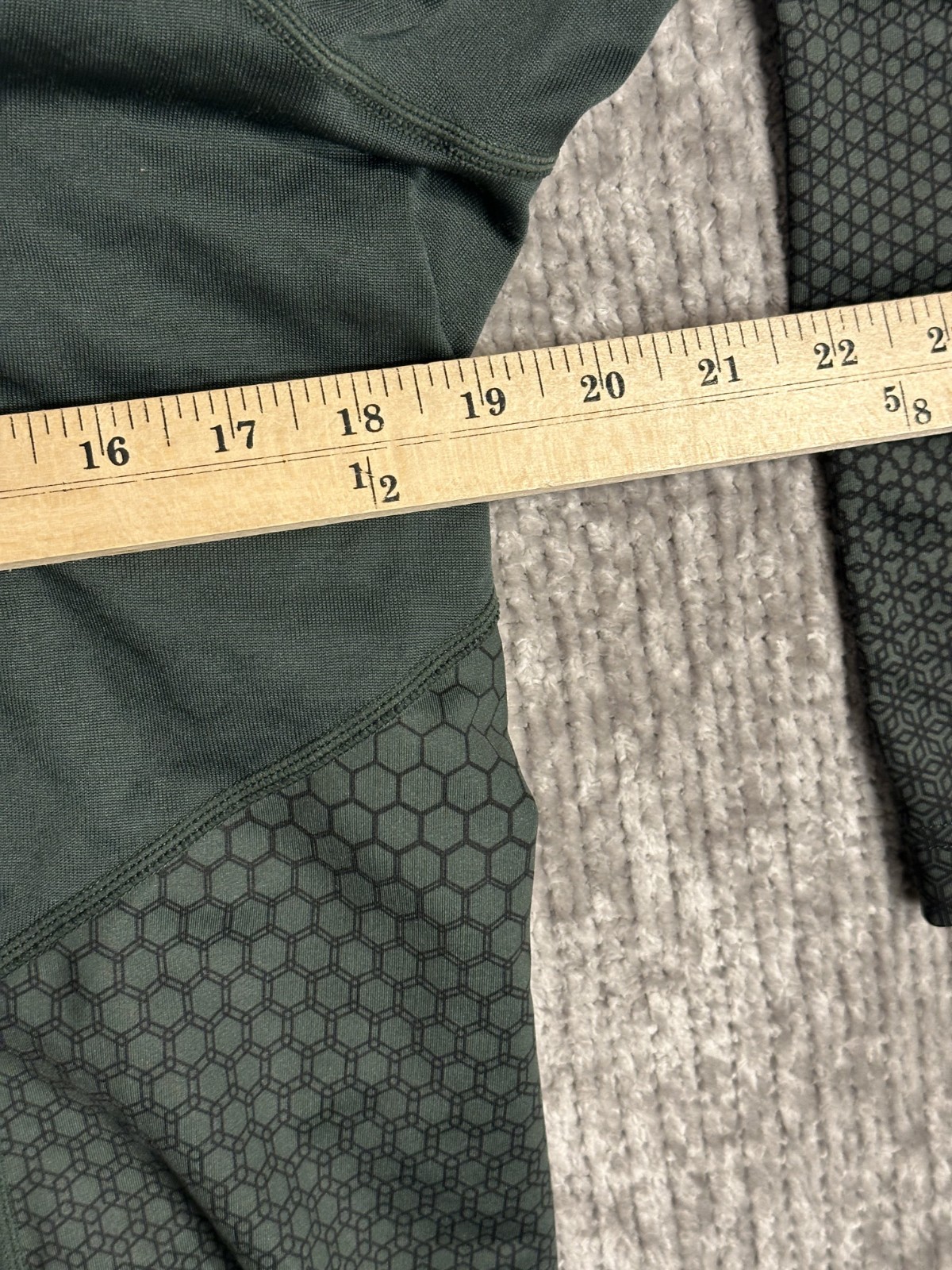 Nike Pro Hyperwarm Fitted Long Sleeve Shirt Green Black L Lightweight Stretch