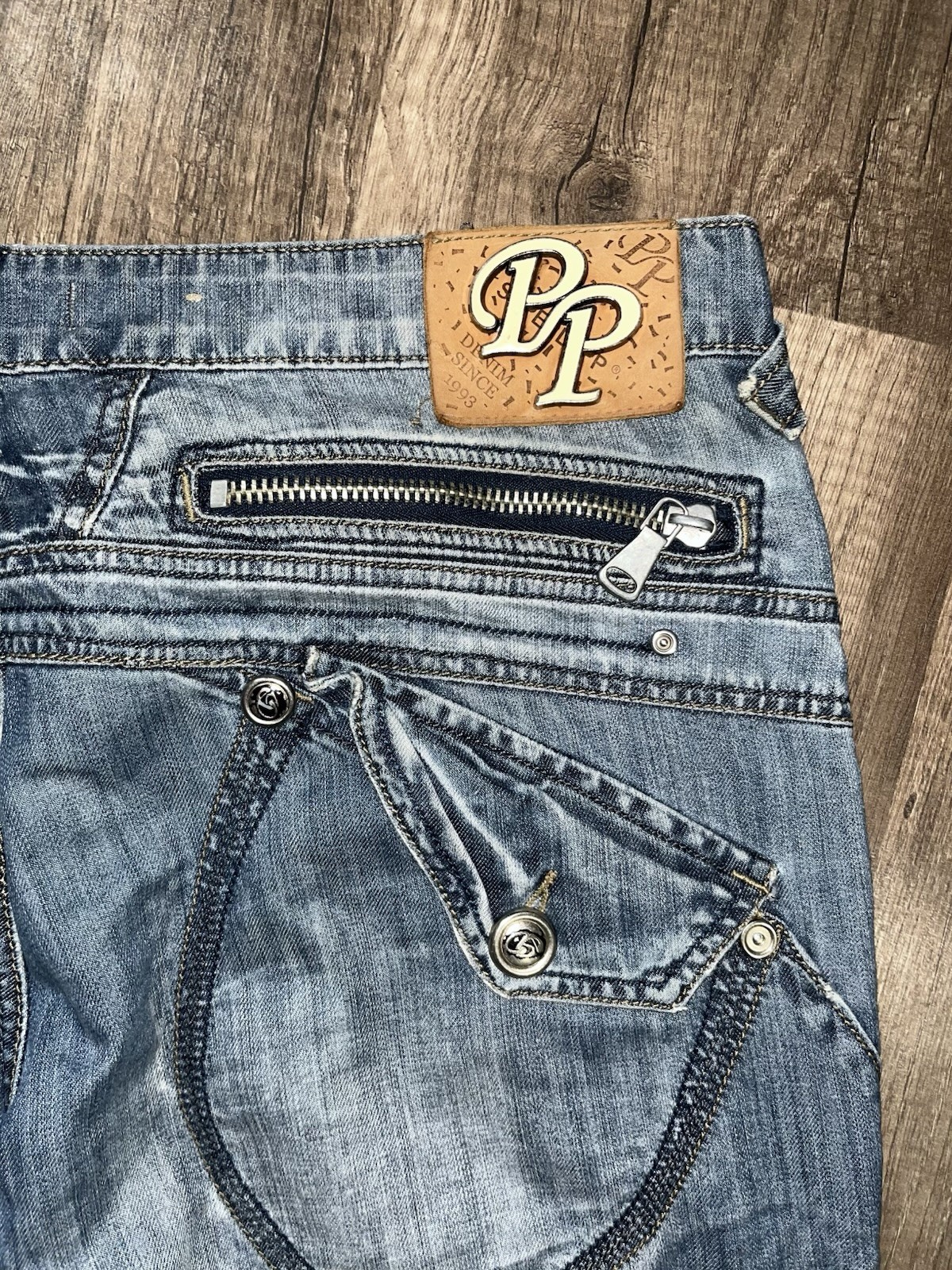 PP Superlapp Denim 93 Men’s Blue Light Wash Straight Fit Jeans 5-Pocket