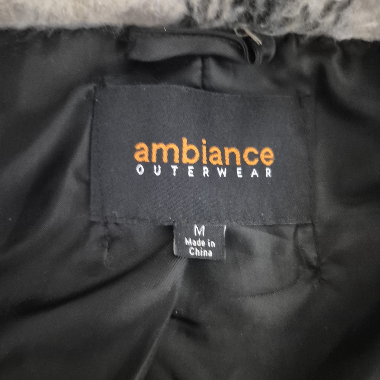Ambiance Outerwear Womens Jaciket M Black/Beige Plaid Lined Button Up Shacket
